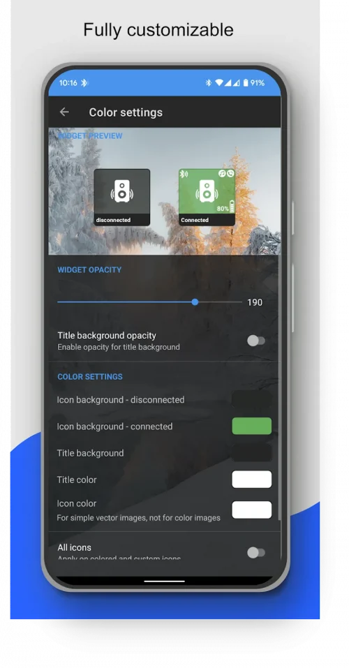 Bluetooth Audio Connect Widget