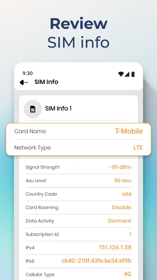 Network Wi-Fi Info & SIM Tools