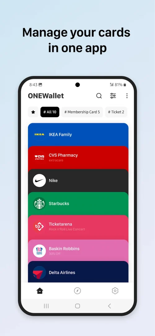 ONEWallet – Cards Wallet