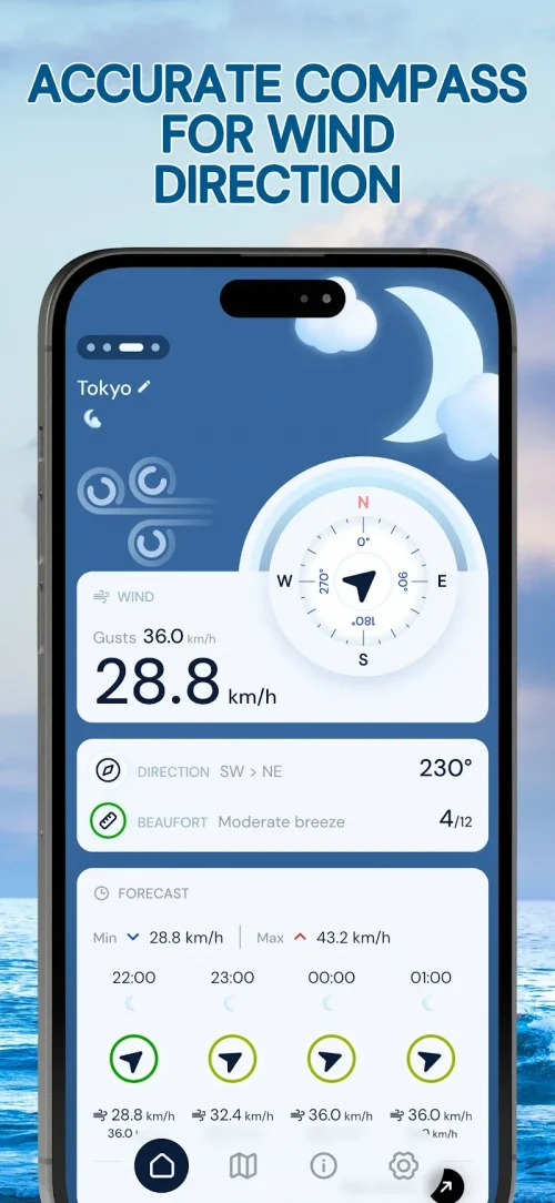 Wind Compass: Speed, Beaufort