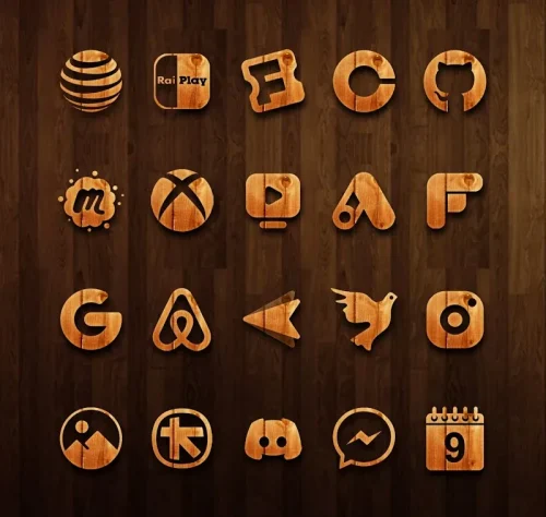WoodRustic Icon Pack