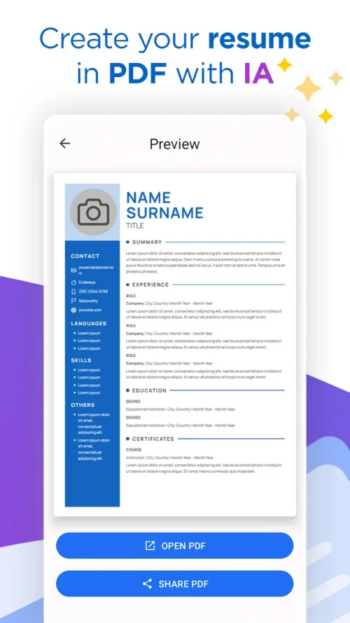 AI Resume Builder CV Maker PDF