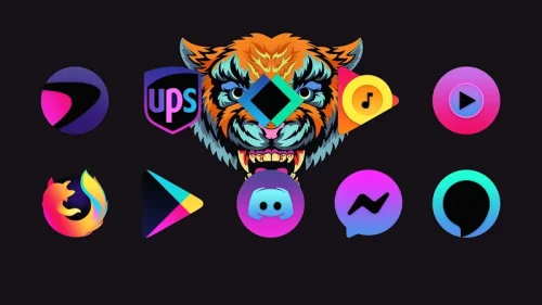 ATOMIC – Dark Retro Icon Pack