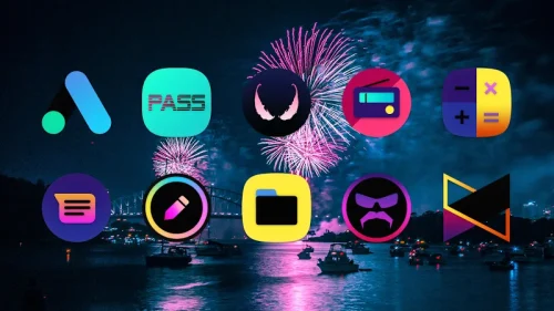 ATOMIC – Dark Retro Icon Pack