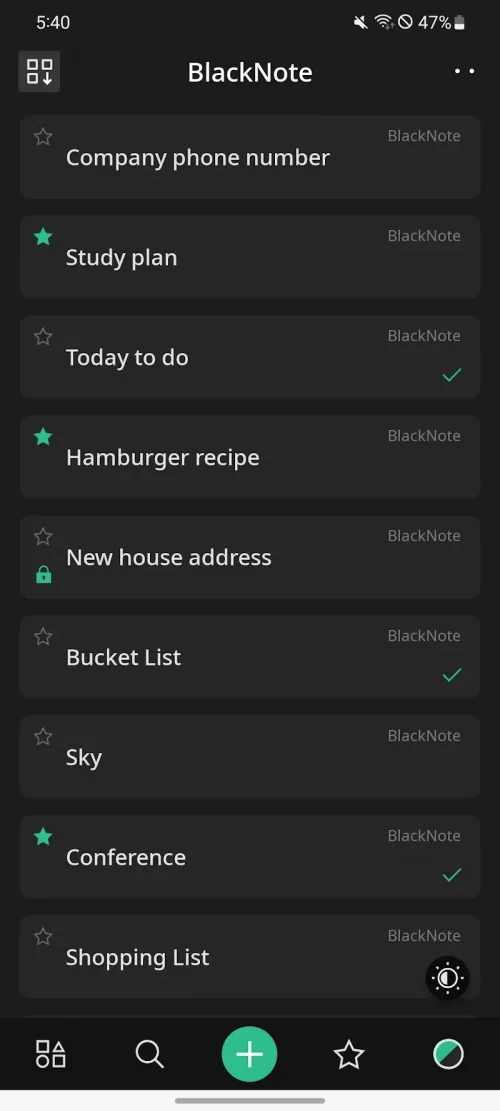 BlackNote: Dark Notes, Notepad