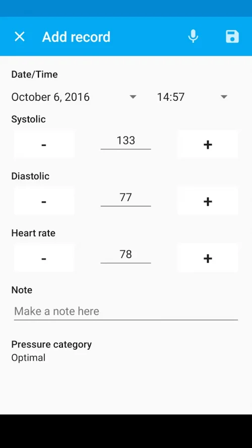 Blood Pressure Diary