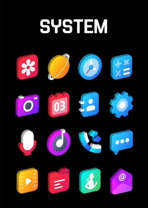 Gradient 3D – Icon Pack