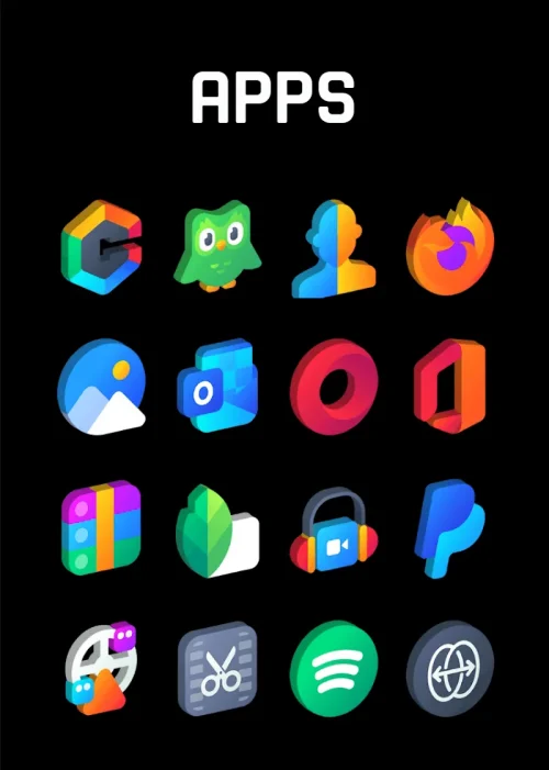 Gradient 3D – Icon Pack