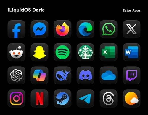 iLiquidDark – Icon Pack
