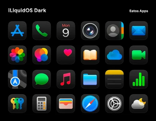 iLiquidDark – Icon Pack
