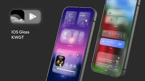 iOS Glass KWGT iOS 26 Inspired