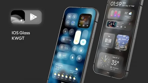 iOS Glass KWGT iOS 26 Inspired