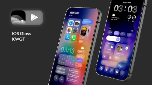 iOS Glass KWGT iOS 26 Inspired