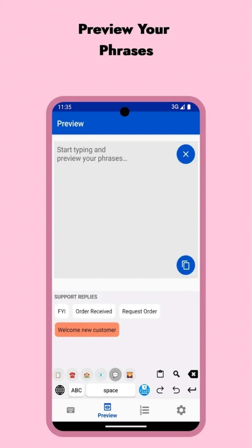 LazyBoard – Phrase Keyboard