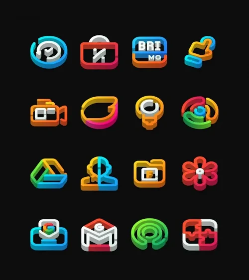 LineDock 3D – Icon Pack