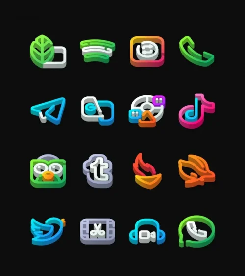LineDock 3D – Icon Pack