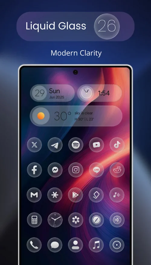 Liquid Glass 26 Round Icons