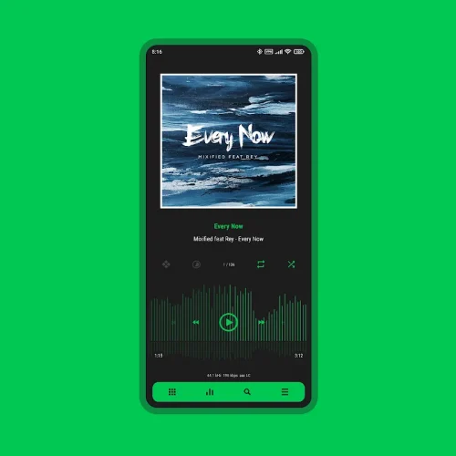 Luminous Black – Poweramp Skin