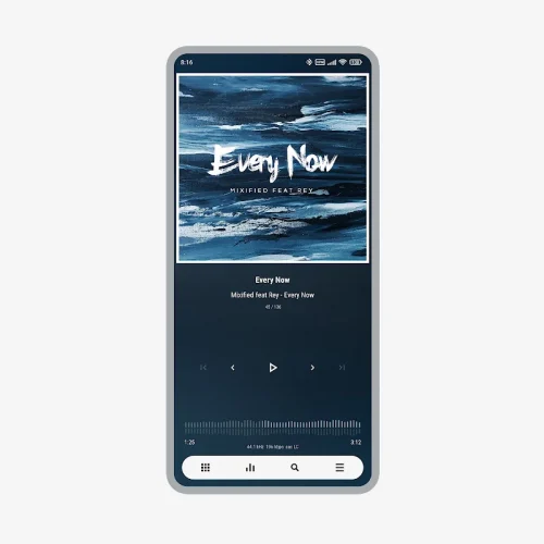 Luminous Black – Poweramp Skin