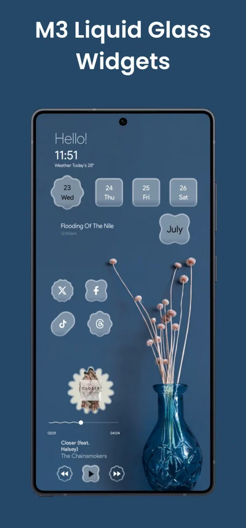 Material Glass Widgets