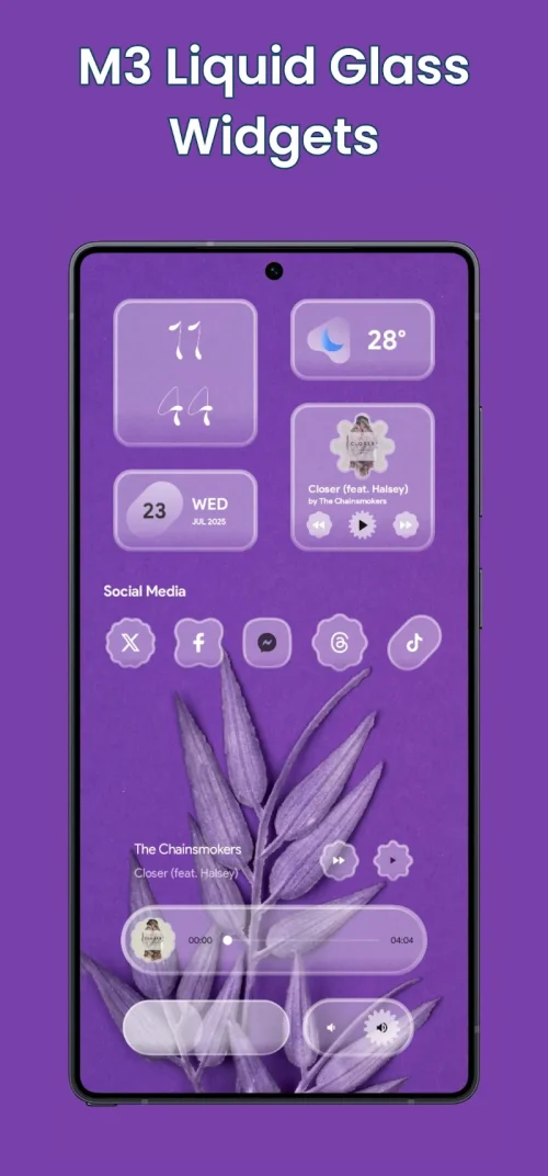 Material Glass Widgets