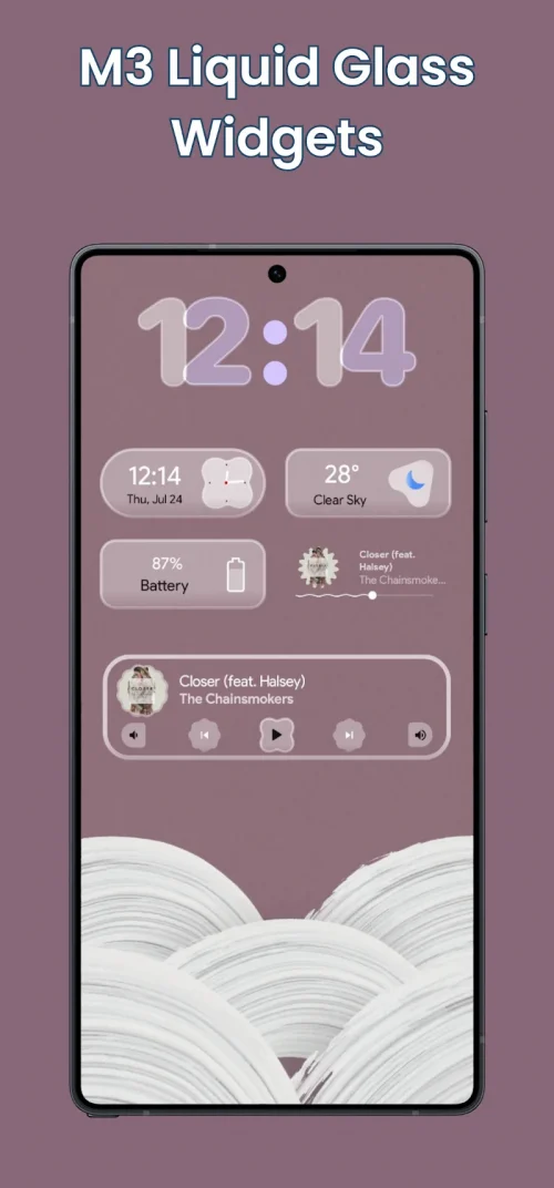 Material Glass Widgets