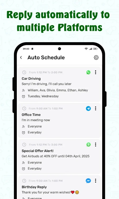 ScheduleUP: Auto Text Reply