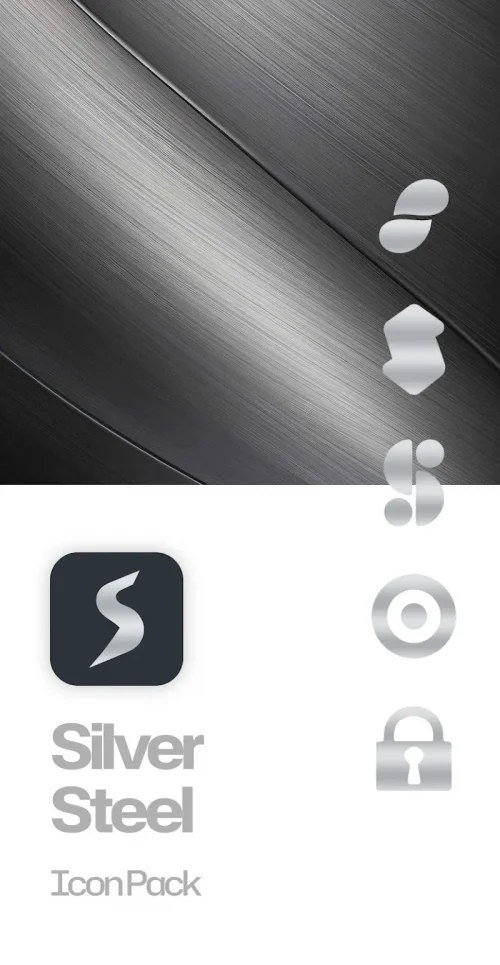 Silver Steel Icon Pack