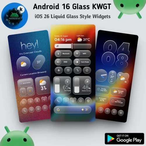 Android 16 Glass KWGT