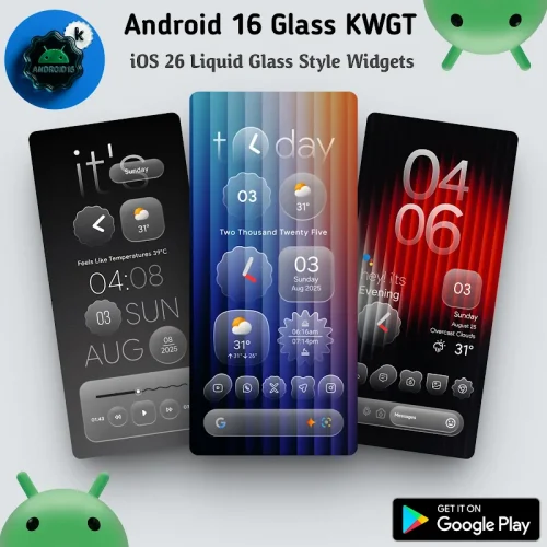 Android 16 Glass KWGT