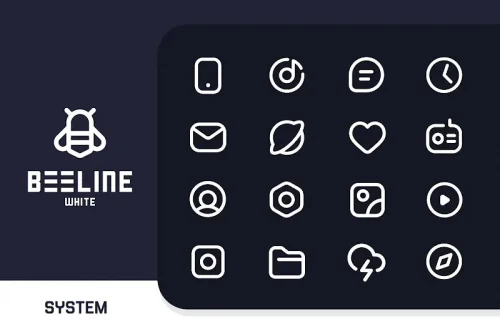 BeeLine White Iconpack