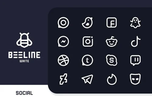 BeeLine White Iconpack