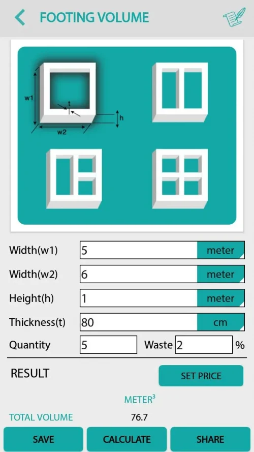 Civil: Concrete Calculator