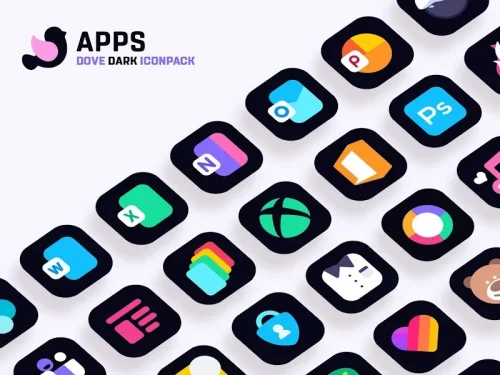 Dove Dark : Icon Pack