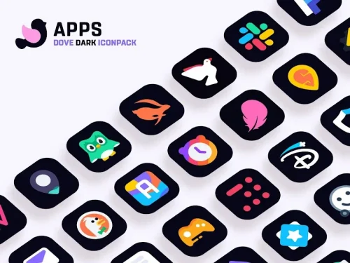 Dove Dark : Icon Pack