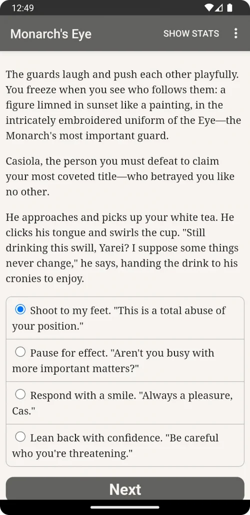 Games of the Monarch’s Eye