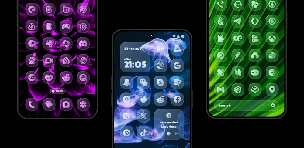 Glass Material You Icons