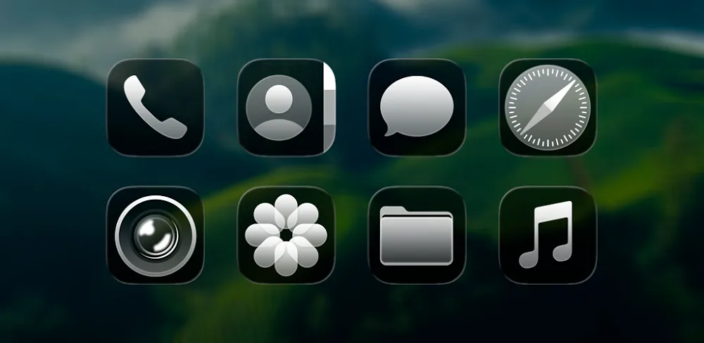 iGlassOS Dark – Icon Pack