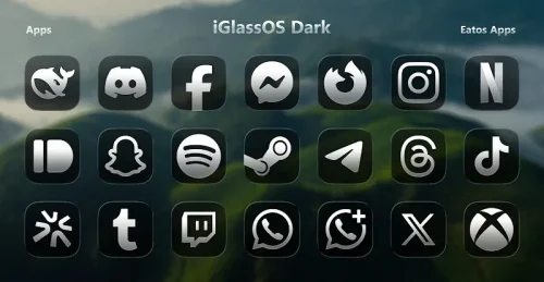 iGlassOS Dark – Icon Pack