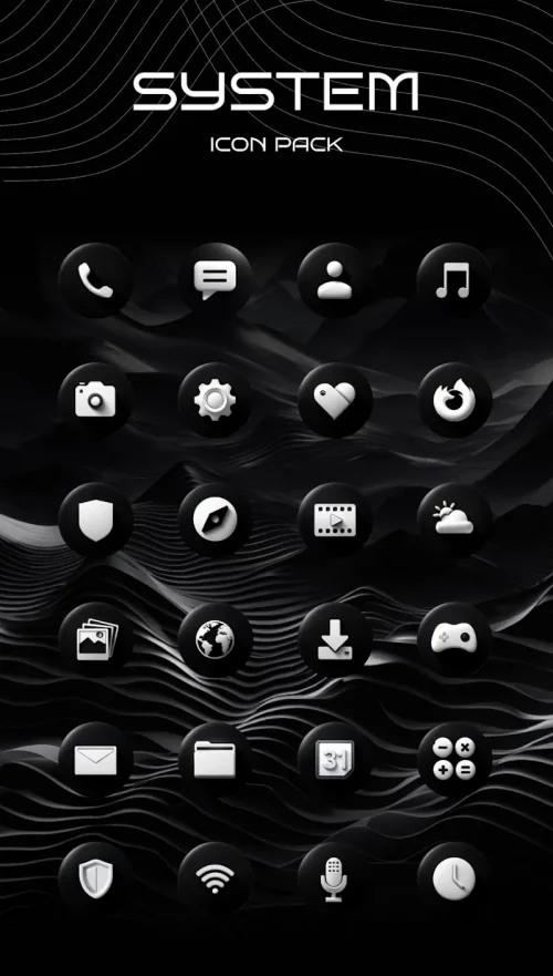 Luna Black Icon Pack