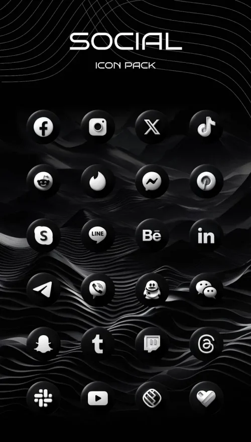 Luna Black Icon Pack