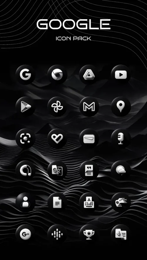 Luna Black Icon Pack