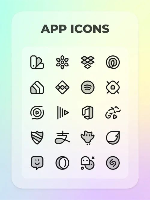 PHANTOM BLACK: Two tone icons
