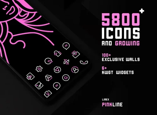 PinkLine Icon Pack :LineX Pink