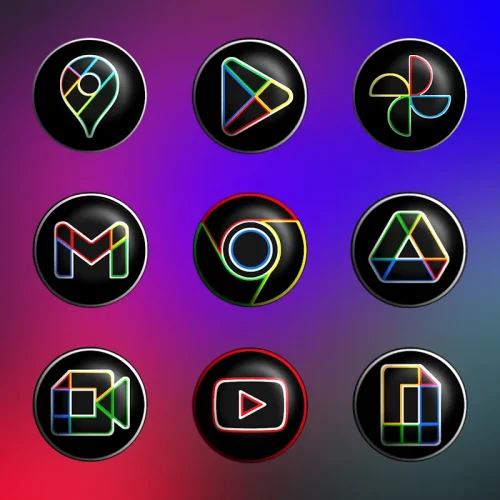 Pixly Dark 3D – Icon Pack