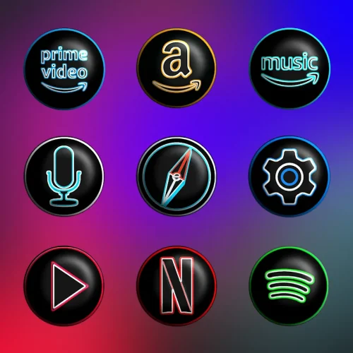 Pixly Dark 3D – Icon Pack