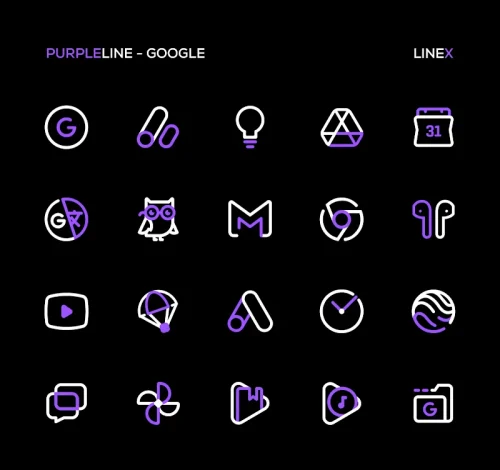 PurpleLine Icon Pack : LineX