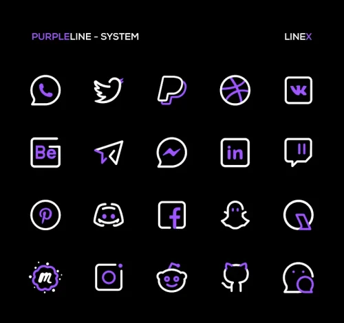 PurpleLine Icon Pack : LineX