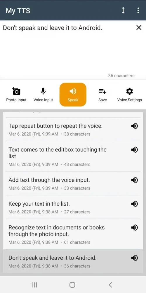 My TTS: Text-to-Speech