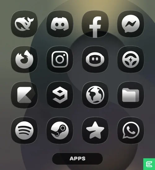 OneGlass (Dark) – Icon Pack